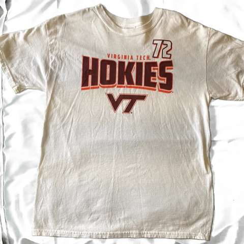 (L) White Virginia Tech Hokies Tee