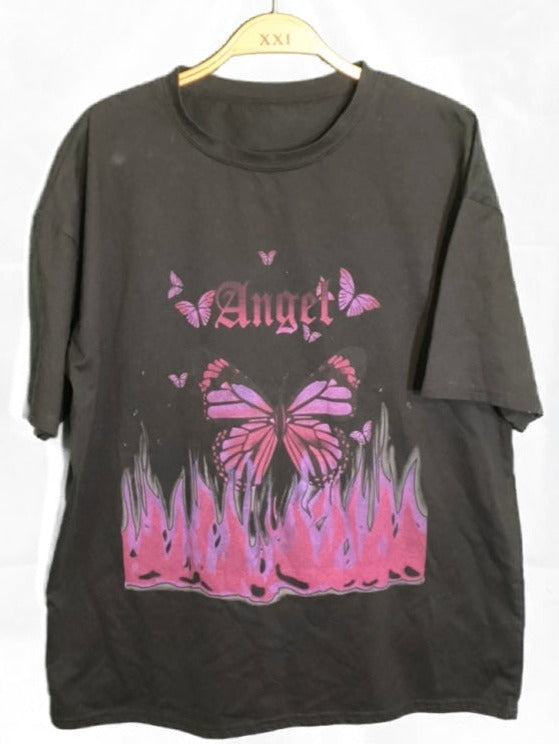 (M) Black “Angel” Graphic Tee