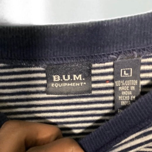 (L) “Bum”Striped Tee