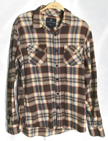 (L) Brown Multicolored Cardigan