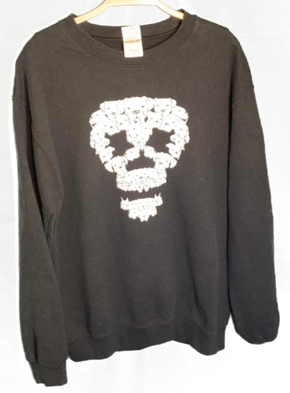 (L) Black Bulldog Skull Longsleeve