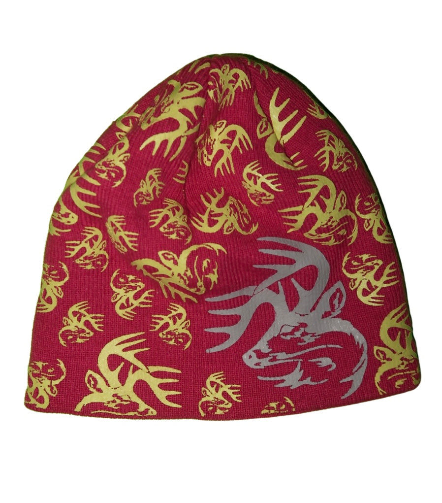 (S) Pink Deer Beanie