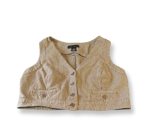(M) Beige Women’s pinstripe vest