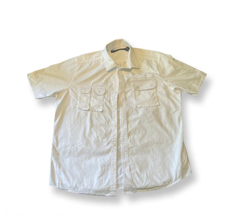 (XL) White Sean John Pocketed Button up