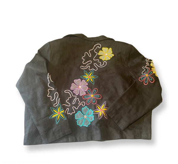 (2XL) Woman’s Flower Coat Jacket