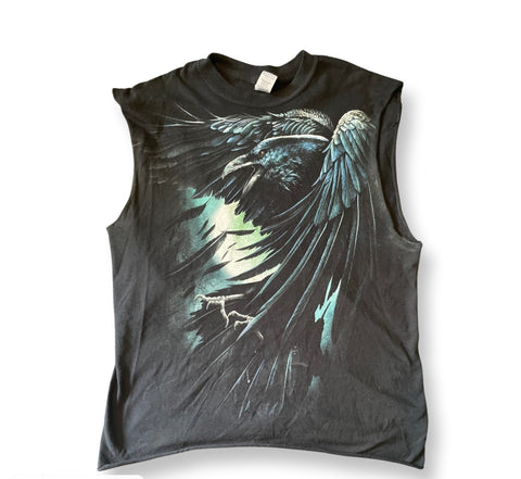 (M) Sleeveless Black Eagle Graphic Tee