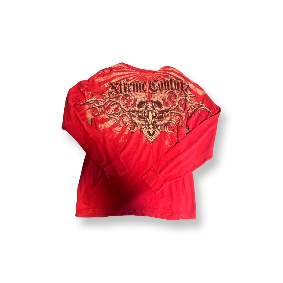 (L) Red Xtreme Couture Graphic Longsleeve