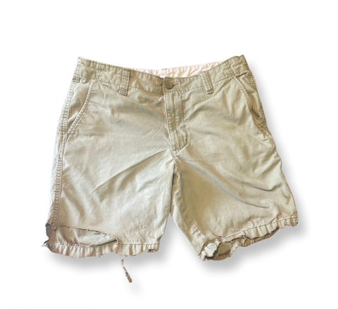 (32) Pastel Green Burnt Shorts