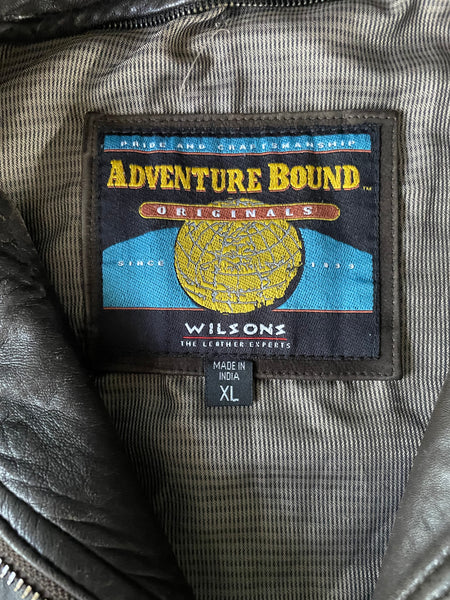 (XL) Vintage Wilson’s Brown Leather Jacket