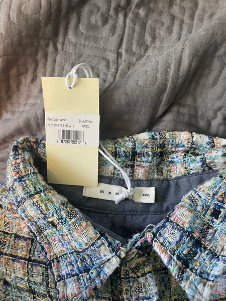 (XXL) MNML distressed Raw edged flannel
