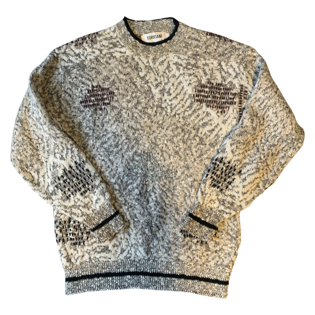 Tan Print Sweater