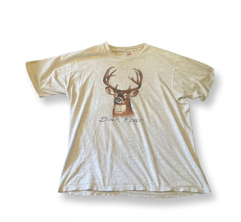 (L) Grey “Buck Fever” Graphic Tee