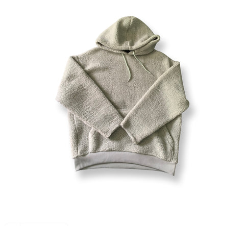 (L) Light Green Fluffy Hoodie