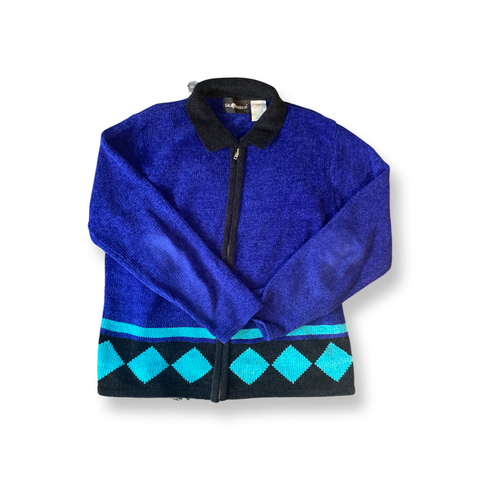 (L) Two Tone Blue ZipUp