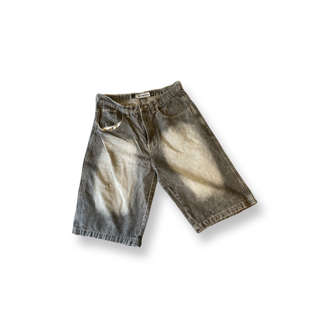 (32) Black Roadblock Jean Shorts