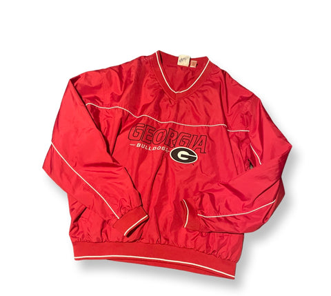 (L) Red Georgia Bulldogs Pullover