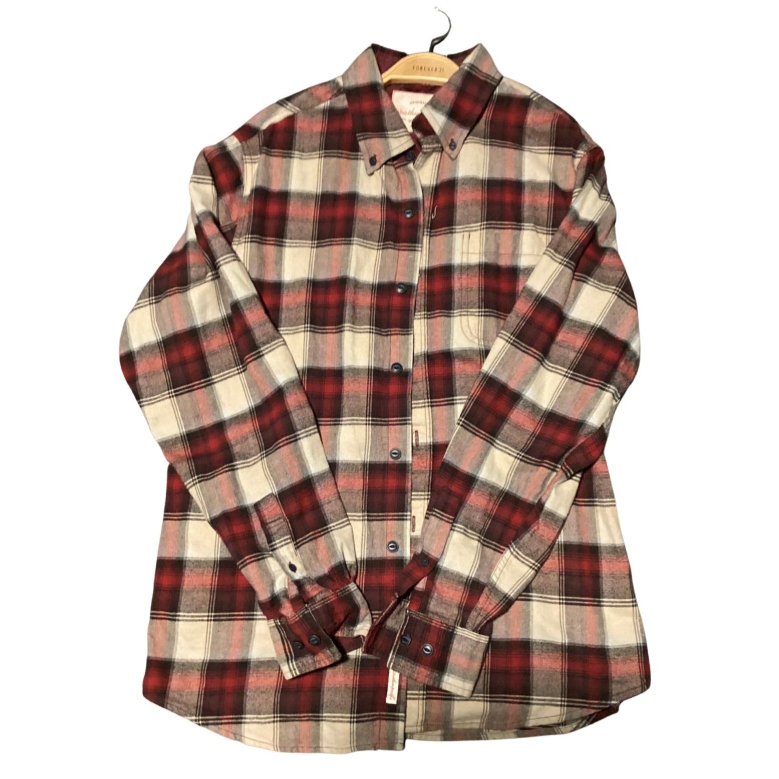 (L) Cream & Red Flannel