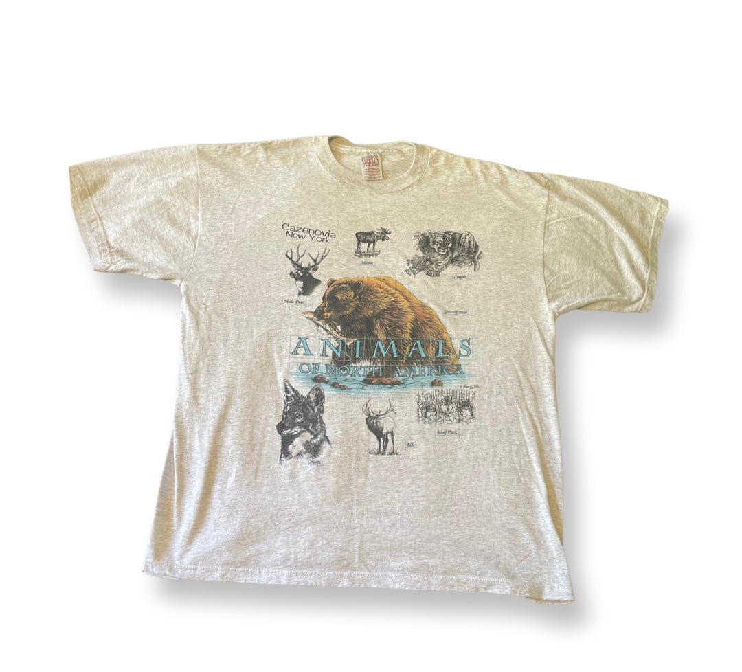 (M) Grey Animals of North America graphic tee